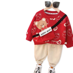 Bear printed track suit kids