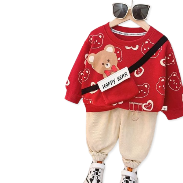 Bear printed track suit kids