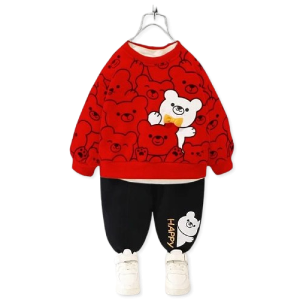 Bear printed track suit kids