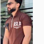 Zipped Stripe Pocket Polo T-Shirt